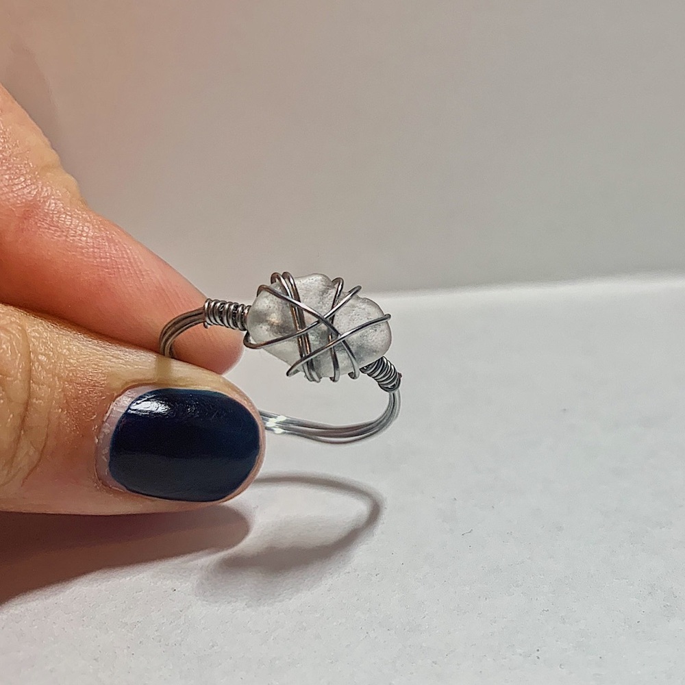 Handmade sea glass ring